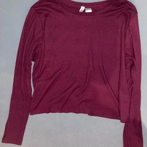 2/$15 H&M Divided Burgundy Long Sleeve